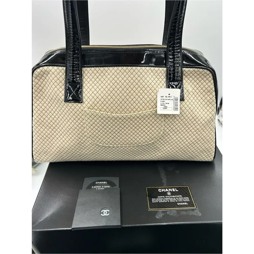 Women's Chanel vintage quilted CC bowling bag made in Italy NWT